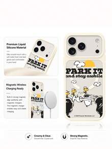 Miniso X Snoopy Phone Case With Magnetic Charging Function, Compatible With Apple Iphone 18 Pro 18promax 17ProMax 17Pro 16 Pro Max/15 Plus/14/Iphone13/IP 17/15Pro/12 Pro/11/16 Plus, Winter Phone Case Halloween And Christmas Holiday Gift For Friends And Family - Beige - View 2