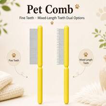 1pc Pet Dog Grooming Comb, Deshedding Slicker Brush, Massage Comb, Cat And Dog Hair Brush, Suitable For All Sizes Of Dogs And Cats Pet Supplies - Multicolor - View 9