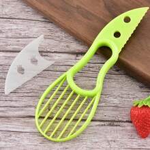 1 buah Alat Pemotong dan Pengupas Alpukat dari Plastik Karet, Alat Dapur Multifungsi Manual, Tidak Membutuhkan Listrik. Pisau Plastik Tahan Lama Dapat Dengan Mudah Memotong, Mengupas, dan Mengupas Alpukat - MultiWarna - View 2