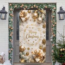 1pc,2D Flat Banner, Christmas-Themed Plane Printed Door Curtain Is Suitable For Indoor And Outdoor Holiday Decorations Of Christmas Parties, With Various Styles. - 1 - View 10