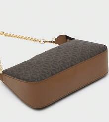 Michael Kors Jet Set Medium Classic Bag, Fashionable Metal Chain Women's Shoulder Bag, Zipper Wallet Elegant Handbag, Suitable For Daily, Gift, Shopping, Party - Dark Brown - View 8