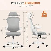 Silla De Escritorio Giratoria Ergonómica De Malla Ajustable - A - Ver 4
