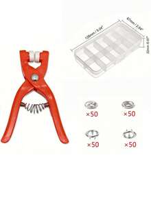 200pcs Snap Button Set, Metal Snap Button Kit For Sewing, With Manual Snap Button Pliers And Storage Box, Suitable For DIY Crafts, Clothes, Hats, Bags - Multiple Styles - View 12