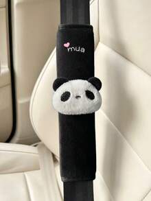 2PCS Panda Head Shoulder Pads Cute Panda Decor Car Seat Belt Shoulder Covers Anti-Chafing Anti-Slip Shoulder Pads - Shoulder Pads - View 7