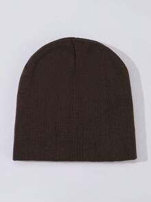 1pc Men's Fashion Versatile Short Beanie Knit Hat Woolen Cap Suitable For Autumn/Winter Warmth Daily Wear - A - View 5