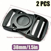 HSDOUBLE 2pcs Plastic Side Release Center Buckles Swing Head Swivel Style Backpack Straps Webbing 20mm 25mm 32mm 38mm - 2 Pcs - View 11