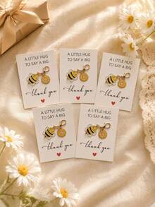 1/3Pcs Fresh Rural Yellow White Bee Daisy Keychain, Alloy Enamel Bag Charm Pendant, Detachable Lobster Clasp Decor Accessory, Backpack Handbag Daily Outfit/Friendship Party Favor/Birthday/Anniversary/Christmas Stocking Filler/Christening Decorations - A - View 7