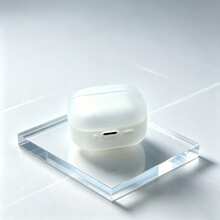 Miniso 名創優品正版授權耳機保護殼 適用於AirPods 5代/43/2/1/Pro/Pro 2代無線藍牙耳機套 極簡純色軟矽膠耳機倉保護套，時尚簡約新款男女款通用 - 透白色 - 查看 4