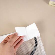 1/2pcs Wall-Mounted Mesh Storage Bag, Detachable Hook And Loop Storage Bag, Breathable Mesh Bag, Suitable For Kitchen Cabinet Doors, Space-Saving Plastic Bag, Seasoning And Miscellaneous Items Storage Bag - Multicolor - View 5