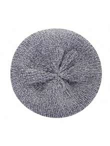 Women Chunky Knit Beret Hat, Soft Slouchy Winter Beanie, Warm Oversized Knitted Artist Cap For Ladies Fall Daily Wear - Color - View 14
