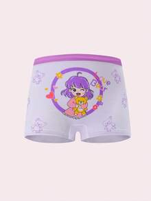 6 Sets Random Girls' Cotton Cartoon Print Comfortable Breathable Underwear & Panties Set - Multicolor - View 10