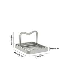 1pc Kitchen Multi-Function Storage Rack, Pot Lid Spoon Spatula Drainer 2-In-1, Leak-Proof Design Keeps Countertop Dry And Water-Free, Kitchen Utensils, Kitchen Storage Rack, Home Decor And Accessories, Tabletop Utensil Rack, Living Room Home Decor, Kitchen Utensil Storage Rack, Home Storage And Organization, Kitchen Shelf, Pot Lid Rack Spoon Spatula Rack - Multicolor - View 5