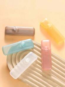 1/3/5pcs Mini Colorful Storage Boxes, PP Material, With Flip Lid, Can Be Used As Cotton Swab Box, Dental Floss Box, Multi-Color Capsule Box, Suitable For Oral Care And Travel - Recommended Hygiene Storage Box, Mini And Compact, Can Hold Wallet, Travel Toothpick Box, Dental Floss Box, Toothpick Box, Bathroom Accessories - View 4