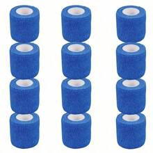 12 Rolls Elastic Self-Adhesive Sports Bandages, Finger And Ankle Support Braces, For Wrist, Waist, Knee And Elbow Protection, Suitable For Football, Basketball, Running, Fitness, Badminton, Tennis - Multicolor - View 2
