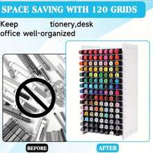 New Children's Colorful Pen Storage Box Desktop Pen Holder Storage Rack Slanted Multi-Function Marker Holder - A - View 3