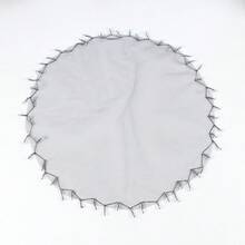 1pc Vintage Black Short Cap Veil With Heavy Floral Bead Chain Pendant, Elegant Dark Bridal Headpiece - Black - View 4
