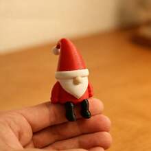 1pc Santa Claus Desktop Decoration, 3D Printed Santa Claus Shelf Ornament, Minimalist Desktop Decor, Suitable For Office Desktop Decor Enthusiasts, Winter Home Collectors, Santa Claus Ornament, Holiday Party Gift, Christmas Home Decor, 2026 Party Decoration Ornament - Multicolor - View 5