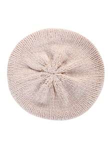 Women Chunky Knit Beret Hat, Soft Slouchy Winter Beanie, Warm Oversized Knitted Artist Cap For Ladies Fall Daily Wear - Color - View 12