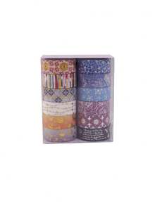 12 Rolls/Box Of Exquisite Vintage Hot Stamping Butterfly And Floral Pattern Washi Tape, Creative Butterfly And Plant Floral Pattern Design Tape, Washi Tape For Scrapbook And Diary Envelope Decoration, Gift For Friends - Multicolor - View 13