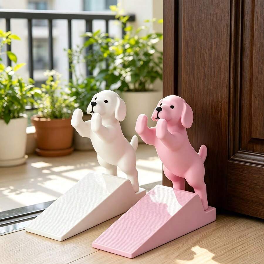 1pc New Cute Puppy Door Stopper 3D Labrador Shaped Door Wedge Anti-Slip Sloped Stable Door Jammer - Multicolor - View 1