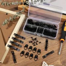 251pcs Black & Gold Heavy Duty Picture Frame Hanging Hooks Set, Art Photo Wall Hanging Hooks, Includes Screws - Multicolor - View 4