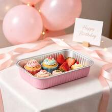 10pcs Pink Baking Boxes, Multi-Functional Practical Portable Packaging Boxes, Beautiful Highly Attractive Candy Boxes, Birthday Party Wedding Afternoon Tea Cake Boxes, Suitable For Dessert Baking, Oven, Home Kitchen, Camping Picnic, Daily Life, Christmas, Halloween, Valentine's Day - View 6
