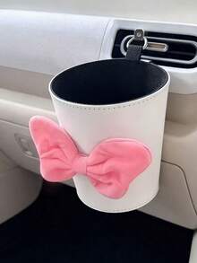 1PC Pink Bow Air Vent Trash Can Car Air Vent Trash Can Air Vent Storage Decoration Car Accessories - Garbage Can - View 7