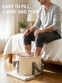 Foldable Foot Bath Basin, Portable Foot Therapy Bucket With Heat Insulation And Storage Bag. This Hot Water Bucket Is Perfect For Travel And Camping, Ideal For Travel, Sports And Outdoor Activities. - A - View 6