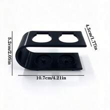 1pc Toothbrush Holder Stand, 3D Printed Electric Toothbrush Desktop Storage Rack, Bathroom Vanity Organizer, Creative Shelf, Protects Charging Port From Residue, Designed To Collect Dripping Water, Keeps Charging Port Clean & Hygienic, Suitable For Bathroom, Dorm - Black - View 5