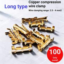 120件組 U型銅冷壓接線端子套組,含熱縮套管,0.25-1.5mm² 電氣端子,防滑接線連接器,適用於汽車與摩托車配件、汽車維修、男士工具、DIY電路與LED燈連接 - 左右對接裝置 - 查看 4