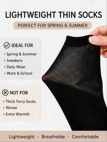 30 Pairs Women's Black White Gray Short Socks, Fashionable Minimalist Short Socks - Black - View 2