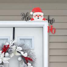 8pcs Christmas Door Top Santa Claus Reindeer Door Frame Decoration - Multicolor - View 4