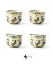 1/2/4/6pcs Ceramic Tea Cups, Vintage Home And Guest Tea Cups, Kung Fu Tea Cups, Black Tea Cups, Water Cups, Espresso Cups, Gift Cups, Suitable For Daily Use, Gatherings, Parties - Multicolor - View 12