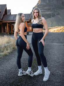 3 Pairs Women Fall High Waist Tights, Soft Stretchy Slim Fit Black Tights, Solid Color Basic Daily Workout Leggings - Multicolor - View 8