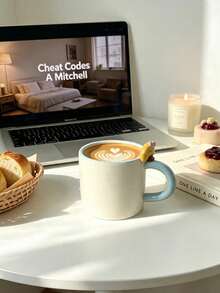 1pc 350ml Cute Croissant-Shaped Ceramic Mug, Suitable For Daily Use, Suitable For Both Hot And Cold Drinks, Suitable For Various Occasions, Microwave- And Dishwasher , Perfect For Tea, Milk, And Coffee-A Perfect Back-To-School Gift - Multicolor - View 4