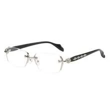 1 Pair Women's Rimless Fashion Polygon Glasses, High-End Decorative Style, Suitable For Office Wear - Multicolor - View 8