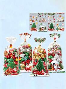 50pcs/Pack Christmas Party Gift Candy Cookie Bags OPP Bags For Baking - View 8