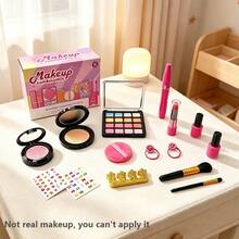 Children Girls Pretend Play Makeup Set Princess Bag Makeup Toys Holiday Gift, Not Real Cosmetics - Multicolor - View 10