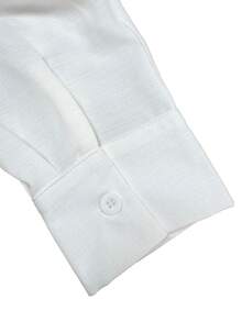 Spring/Autumn Solid Color Elegant New Chinese Style Stand Collar Frog Button Casual Versatile Shirt - White - View 5
