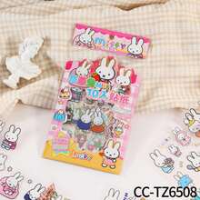 10 miếng nhãn dán thỏ Miffy dễ thương, nhãn dán thỏ hoạt hình PVC chống nước, phù hợp cho bình nước, laptop, ví, ốp điện thoại, quà tặng tiệc, quà sinh nhật, Lễ Phục sinh, quà tiệc lễ hội. (Kiểu ngẫu nhiên) - Nhiều màu - Xem 4