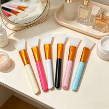 2pcs Soft Silicone Mask Applicator Brush, Silicone Mud Mask Brush, Mud Stirring Brush, Beauty Salon Makeup Tools, Suitable For Beginners - Multicolor - View 8