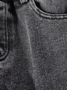 Wide Leg Denim Jeans For Toddlers, Charcoal Graphite Marble Black With Pockets, Unique, Fashionable, Streetwear - Black - View 4