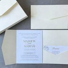 25 Tri-Fold Pocket Wedding Invitation Sleeves, Simple Invitation Envelopes For Engagement, Baptism, Etc., DIY Invitations, 5*7 Inch Invitations, Pocket Invitations, Custom Invitations, Christmas Cards - Multicolor - View 7