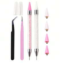Diamond Painting DIY Drill Picking Tool Set - 2pcs Drill Pens, 2 Pairs Tweezers, 4pcs Pen Tips - Suitable For Rhinestones, Gemstones, Diamond Style Decoration - View 2