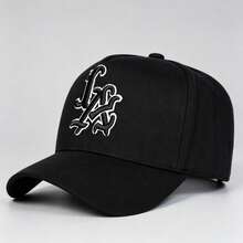 1pc Gothic LA Letter Embroidery Hats For Men Adjustable Hats, UV Protection Sun Hat, Ideal For Hiking, Mountaineering, Travel, And Outdoor Activities - Multicolor - View 6