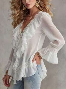 Women Tops - White - View 5