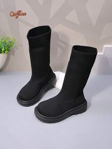 Christmas Kids Casual Boots For Daily Wear - Black - View 6