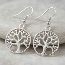 Klaudinni Tree Of Life Dangle Earrings - Turquoise - View 2