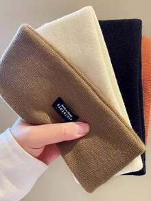 Warm Thermal Knitting Autumn Fall Winter 1 Pieces Knit Headbands For Women Elastic Turban Crochet Hair Bands - Multicolor - View 3
