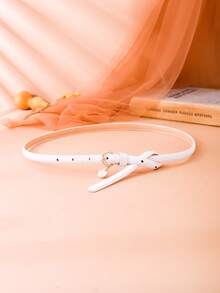 1pc Ins Minimalist Vintage Waist Belt, Fashion Commuter Style, High-Quality Artificial PU, Versatile Multi-Color Thin Belt - Pin Buckle Belt - View 8